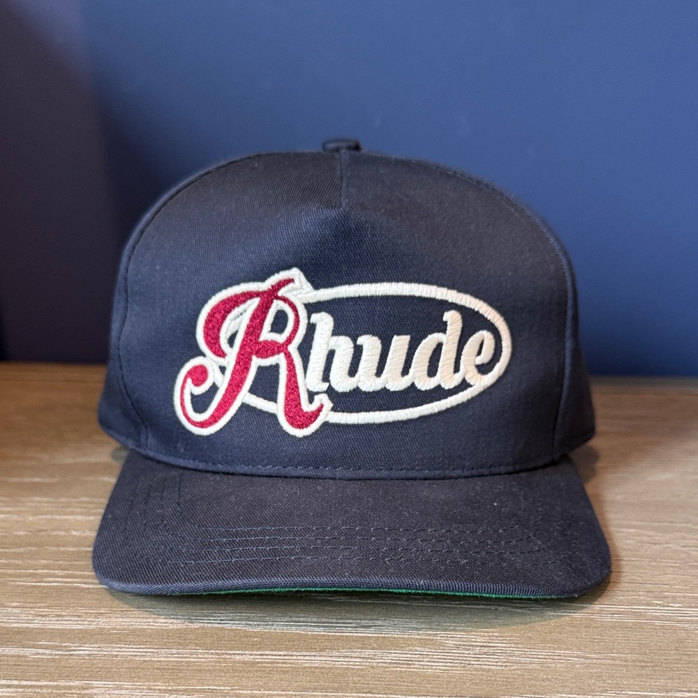 Rhude script logo SnapBack cap New without tags.